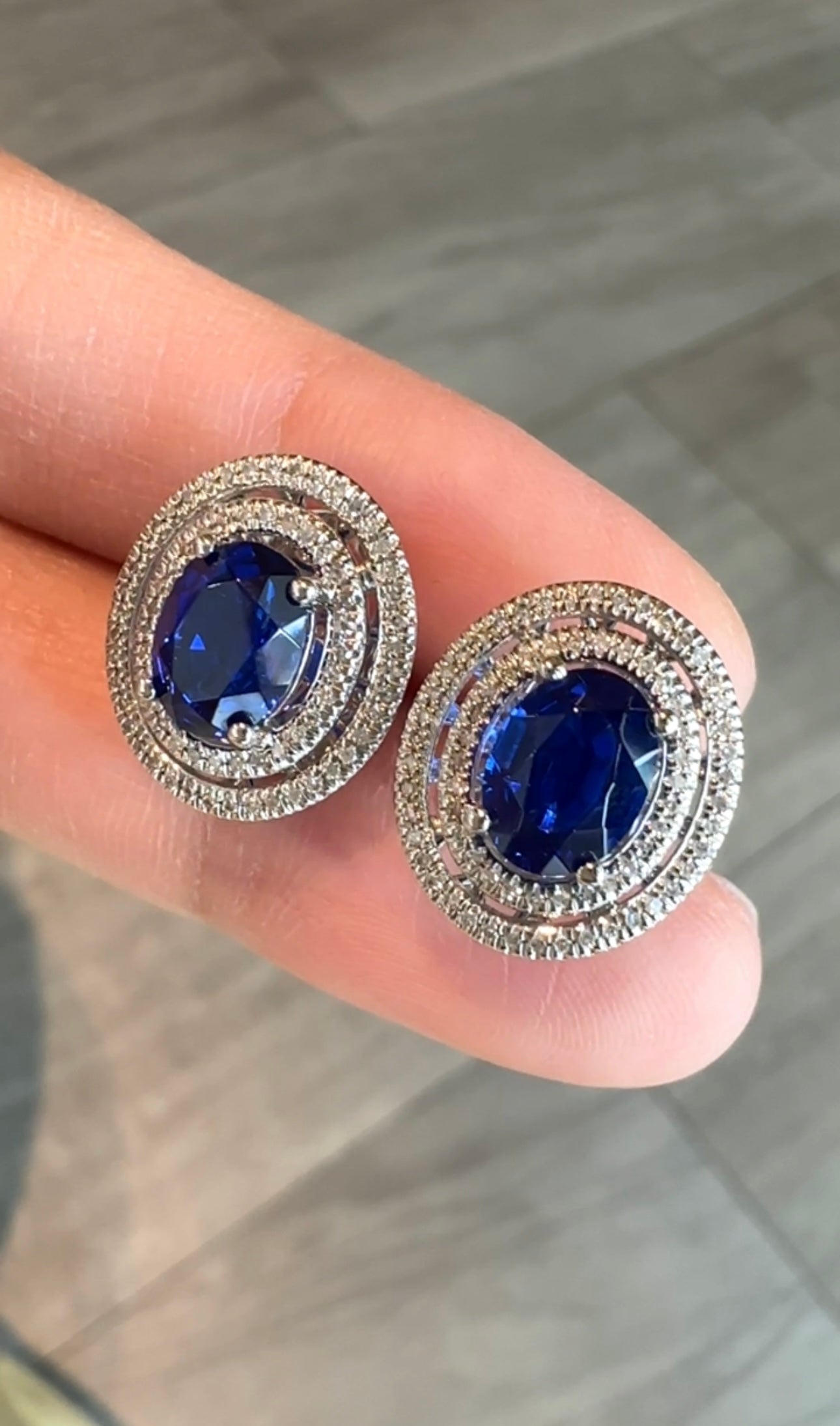MIRANDA Blue Sapphire Earrings
