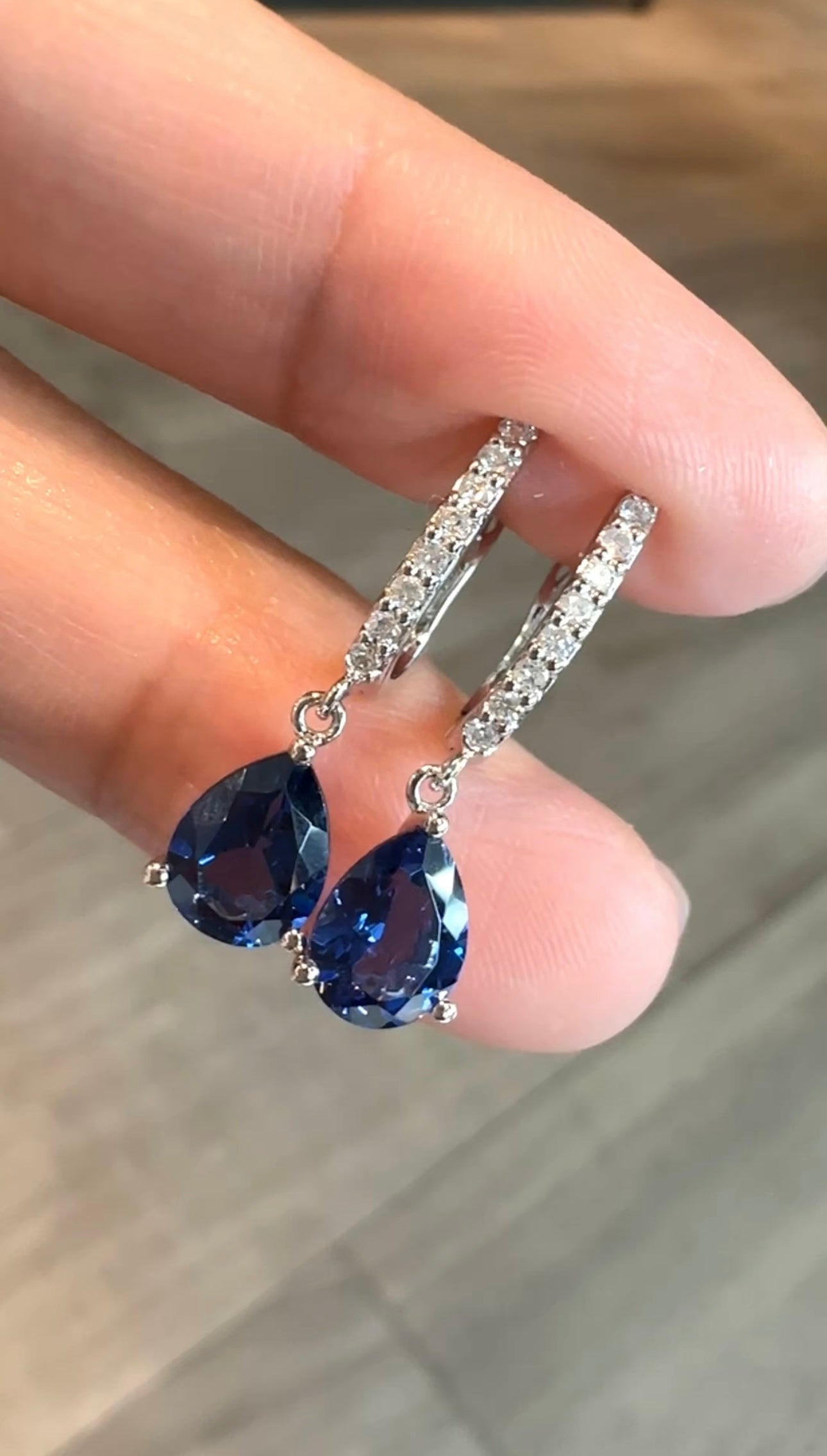 LEI Blue Sapphire Earrings