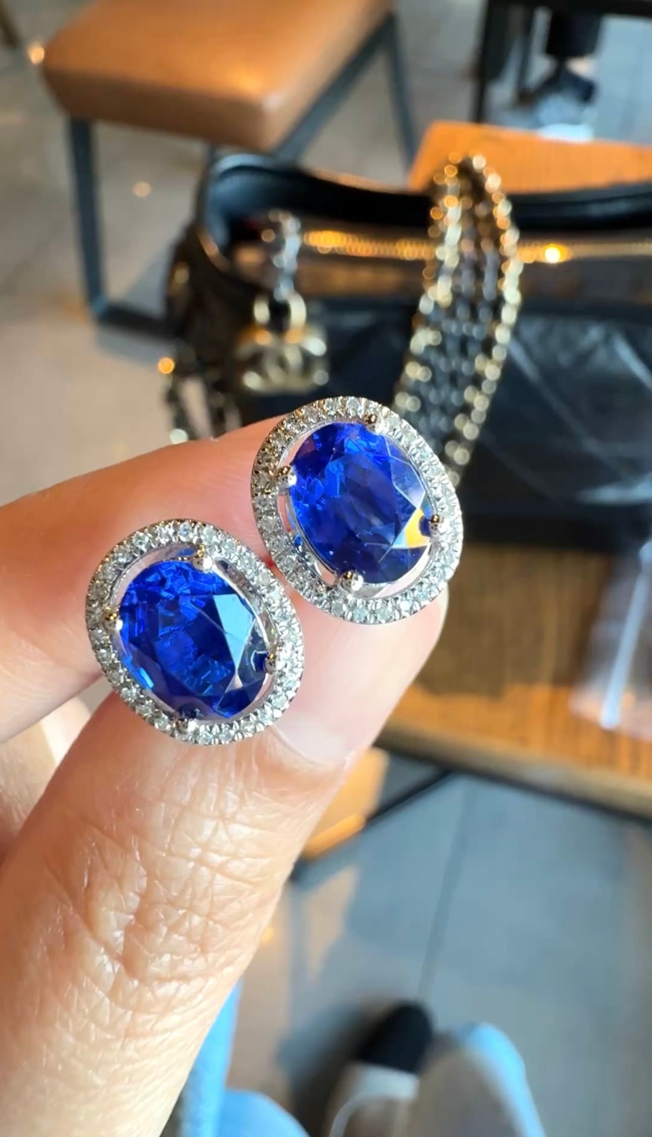 Blair Blue Sapphire Earrings