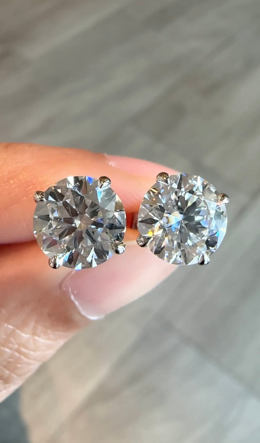 Susan 2-Carat Round Earrings