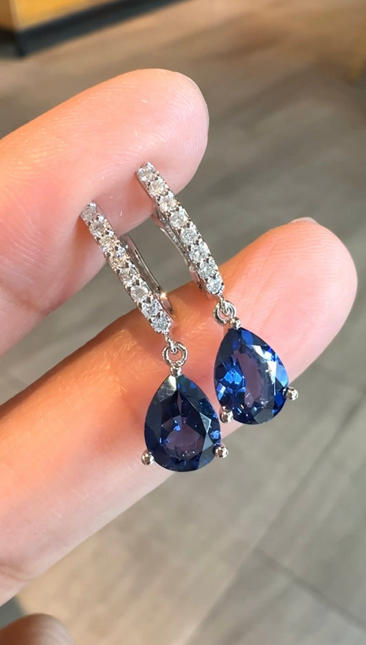 LEI Blue Sapphire Earrings