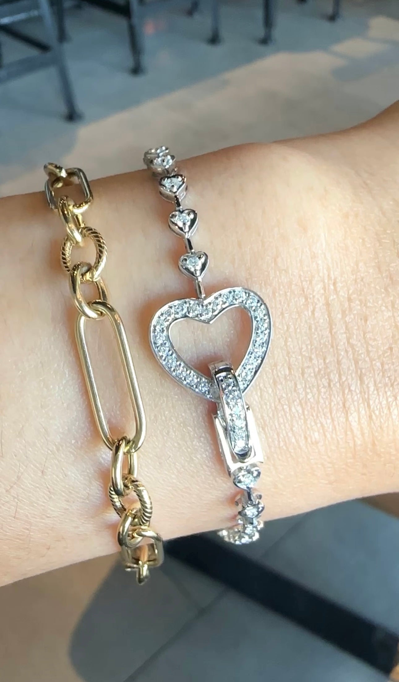 Jessica Heart Tennis Bracelet