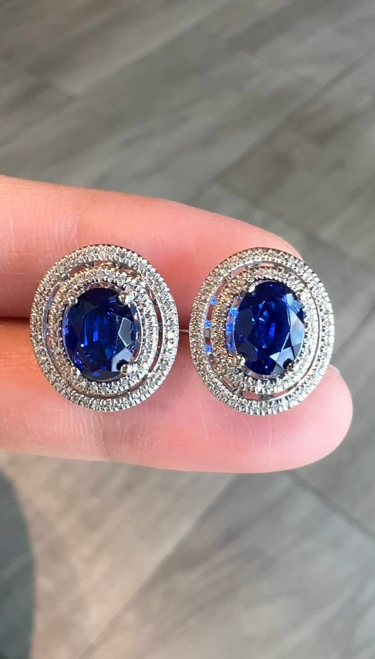 MIRANDA Blue Sapphire Earrings