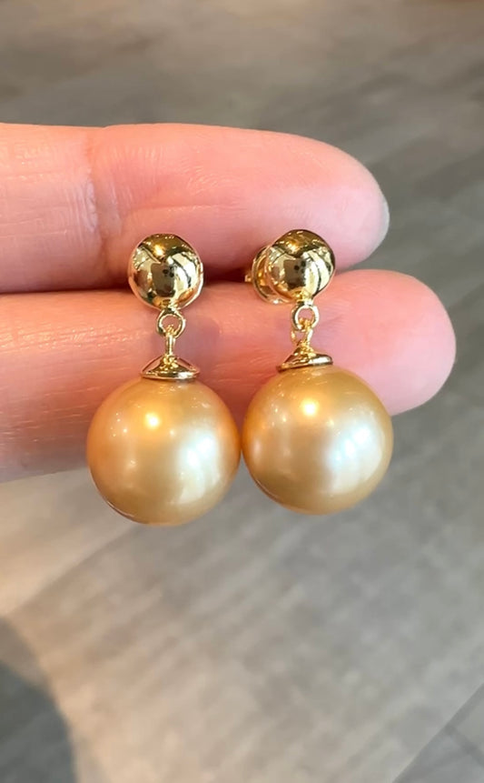 Mireli Golden South Sea Pearl Dangling