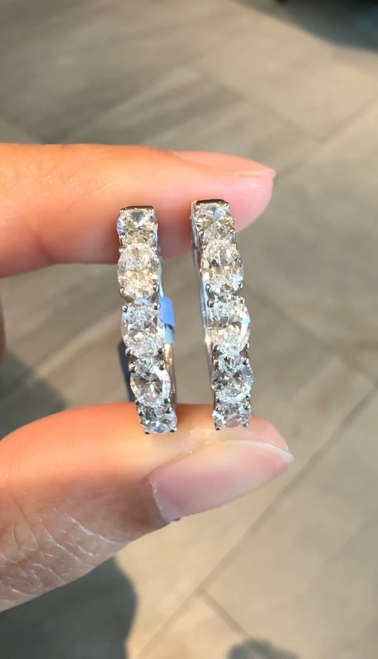 DIANTHA Diamond Creole Earrings