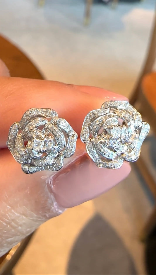 Small Camellia Earrings